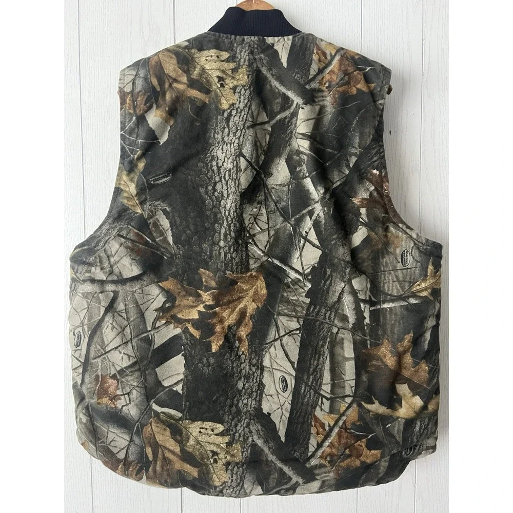 VTG Carhartt V20 CMO Realtree Camo Arctic Quilt Lined Vest Mens L USA